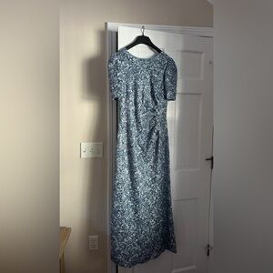 Xscape Blue Patterned Dress